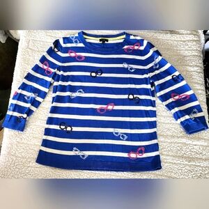 Talbots Sequin Sunglasses Top Size Mp